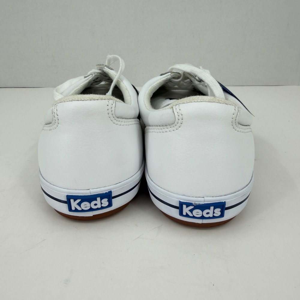 Keds Ace Leather Sneakers Womens 8 White Perforated Ortholite FLAW - Picture 9 of 10
